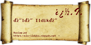 Élő Ildikó névjegykártya