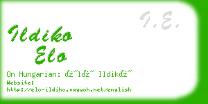 ildiko elo business card